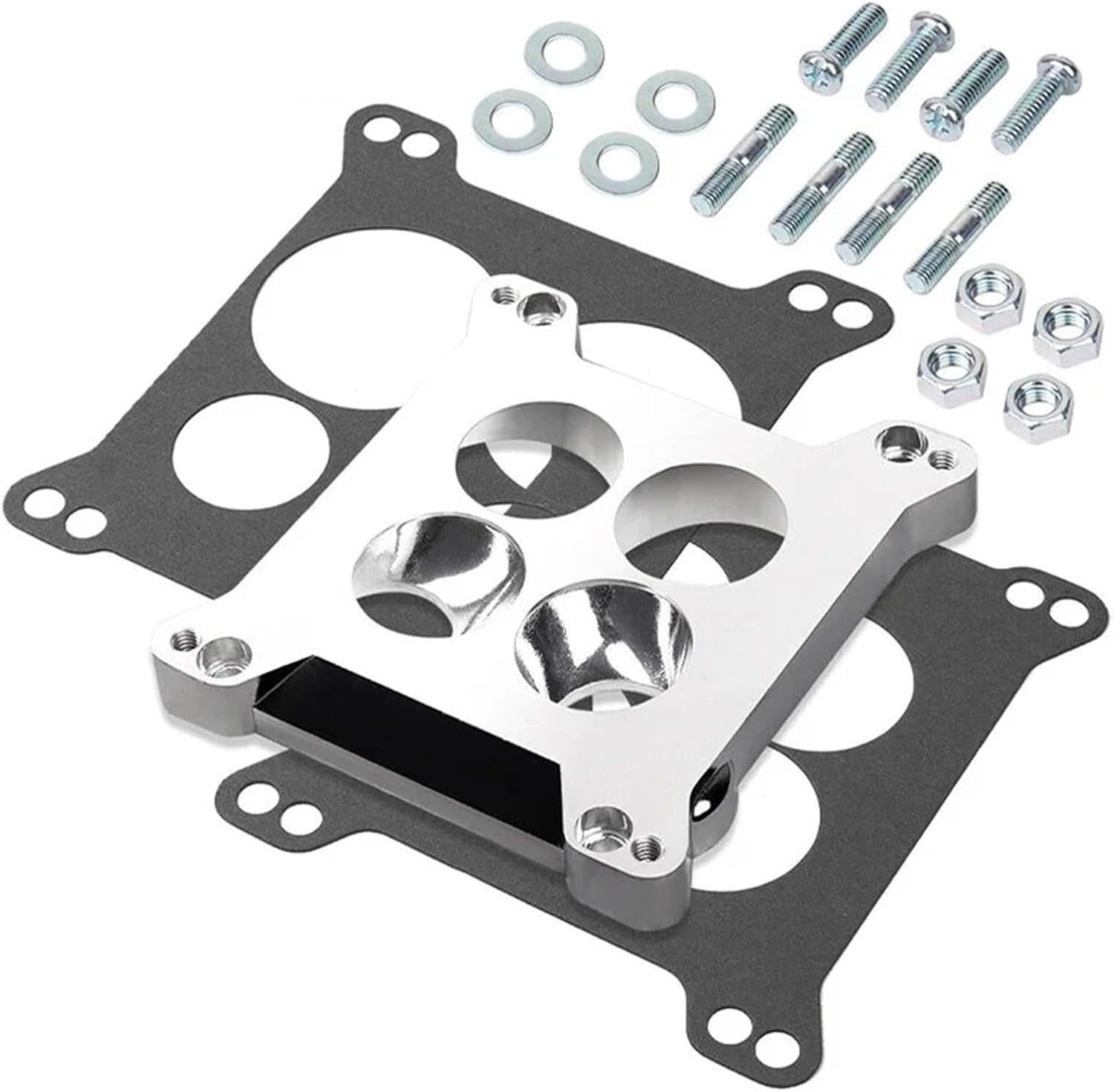 2696 Aluminum Carburetor Adapter Plate Edelbrock Compatible With Hole Square-Bore to Square-Bore Adaptador de carburador Individual venturi