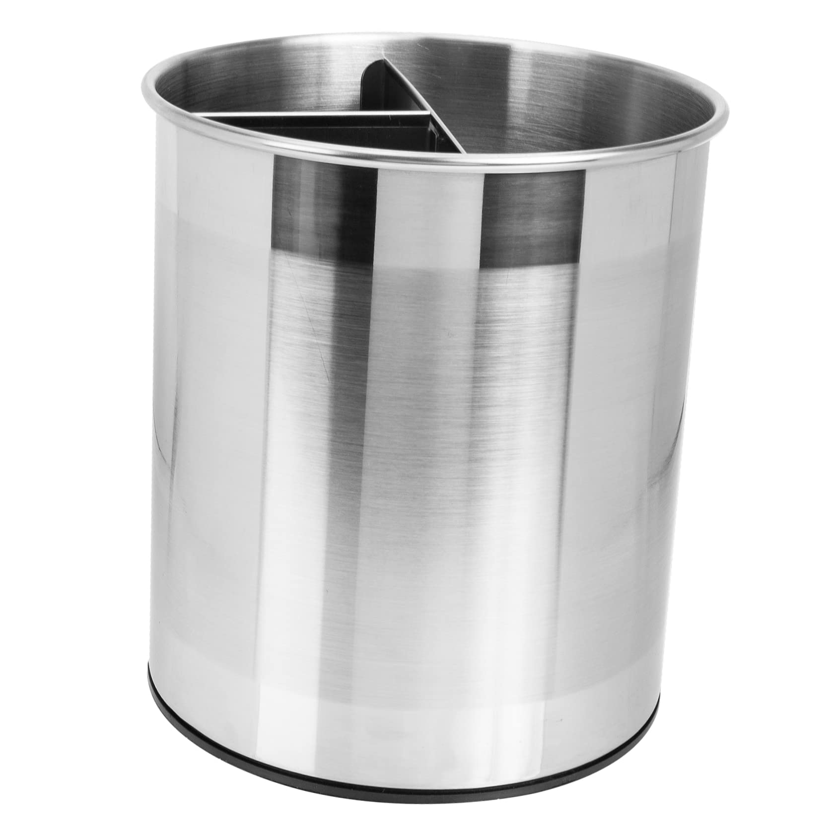 Angoily Porte-ustensiles Cuisine Rotatif Acier Inoxydable Seau à Couverts Multi-compartiments pour Rangement Pratique