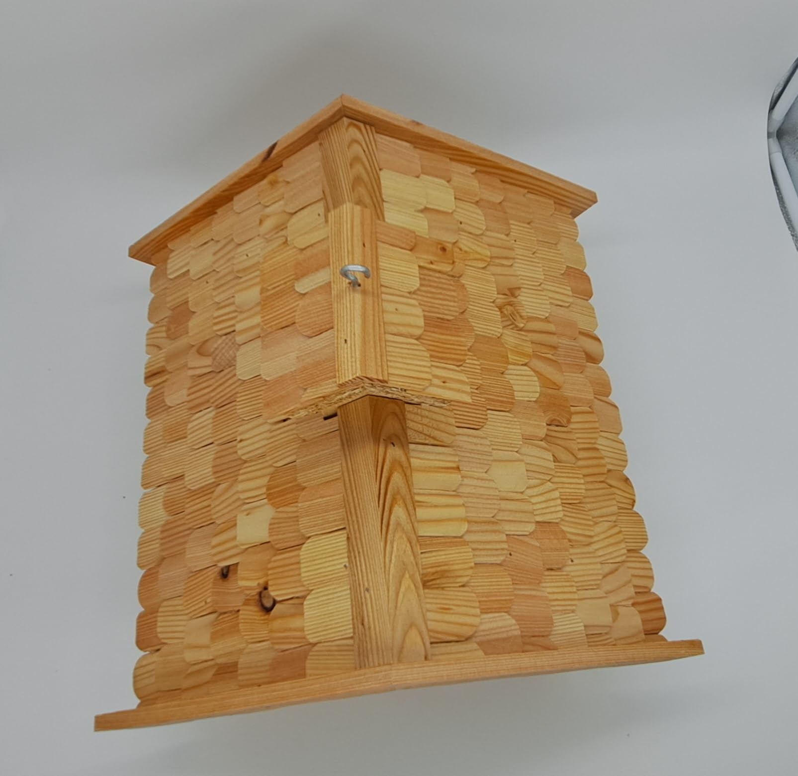 Almhütte Vogelhaus Futterhaus Lärchenholzdach Almhütte Häuschen mit Ständer A-10