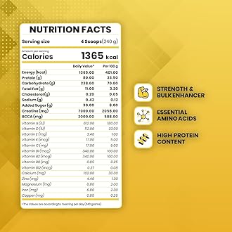 Nutrimuscle Massive Muscle Mass Gainer - 3 Kgs - Choco Treat (Chocolate) Flavour - for Mass, Muscle, Power & Strength Gain - Contains Complex Carbohydrates, Whey Protein, BCAA , Digestive Enzymes & Essential Vitamins & Minerals - Also Contains Nutrimuscle CREATINE MONOHYDRATE - High protein Gainer