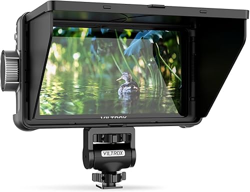 Miniatura 9 de VILTROX DC550 Kit de monitor HDMI Full HD de 5.5 pulgadas, monitor de campo de cámara de 1200 nits con capucha para sombrilla, batería, bolsa de