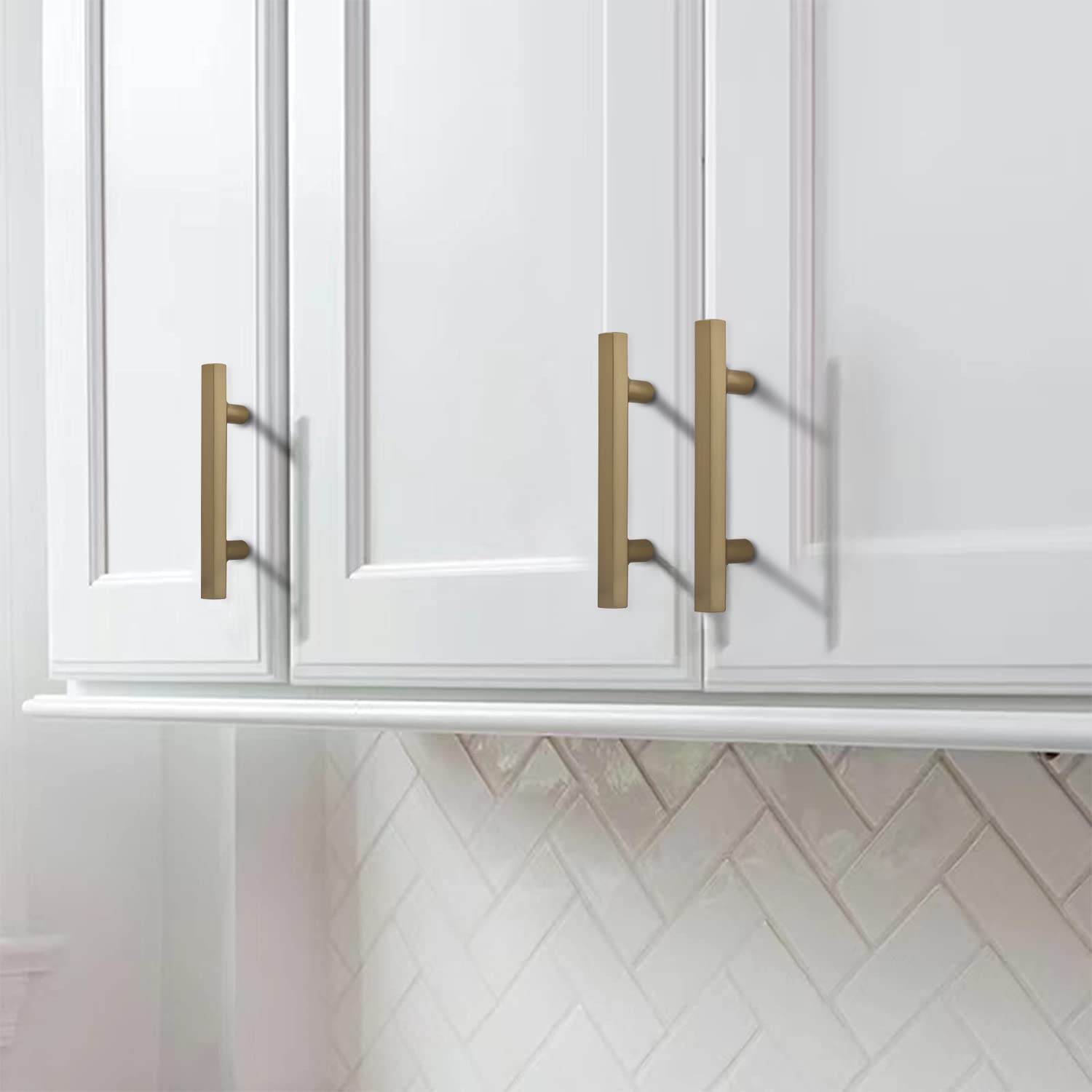 Champagne Bronze Cabinet Pull - LX4, 4 in (102 mm) — KHTUMEWARE