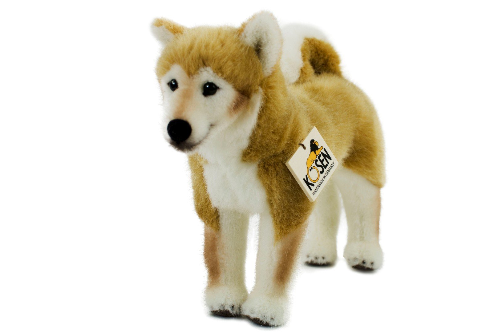 Teddys Rothenburg Kösen, Shiba-Inu, 28 cm, stojący, pomarańczowy/biały, materiałowy shiba-inu, pluszowy pies