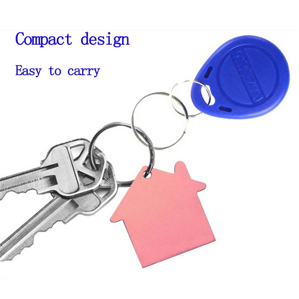 125KHz Llavero Regrabable RFID Keyfobs T5577 Etiqueta Token Clave para Control de Acceso Tarjeta de Usuario Azul (100)