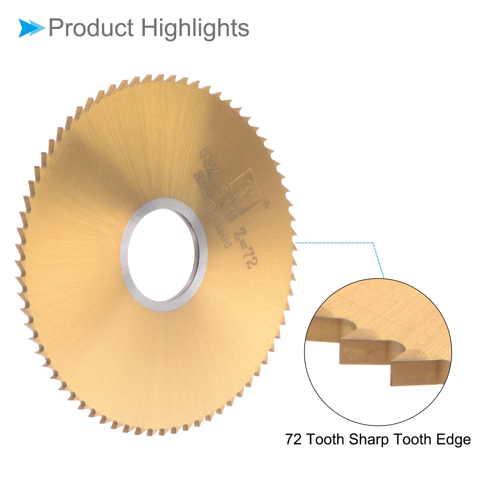 CoCud Circular Saw Blade, 63mm Dia 16mm Arbor 1.5mm Thick 72 Tooth - Image 4