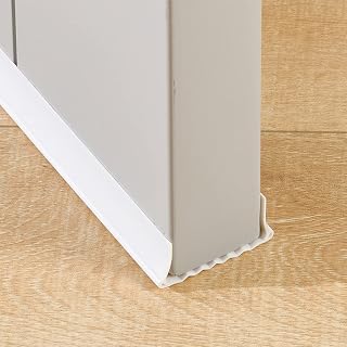 Door Draft Stopper,Guangkegaoping Soundproof Door Bottom Seal Strip Keep Warm Weather Stripping Door Seal Adjustable Door Sweeps for Exterior & Interior Doors 37.56" L * 2.09" W * 1.38" H (White)
