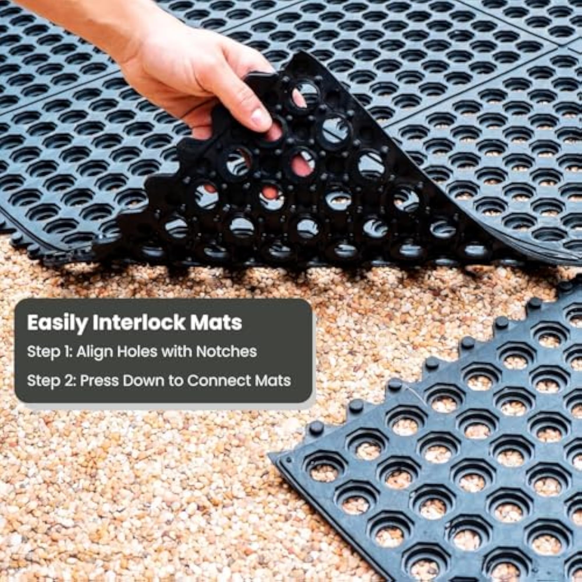 Interlocking Rubber Floor Mat for Restaurant Kitchen