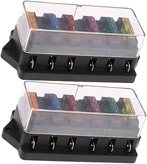 ibasenice 2 Peças Fusíveis Automotivos Fusível De Carro Porta-Fusíveis De 6 Vias Pedestal De Fusível Para Caminhões Acessórios De Fusíveis Automotivos Porta-Fusíveis De Automóveis Caixa De