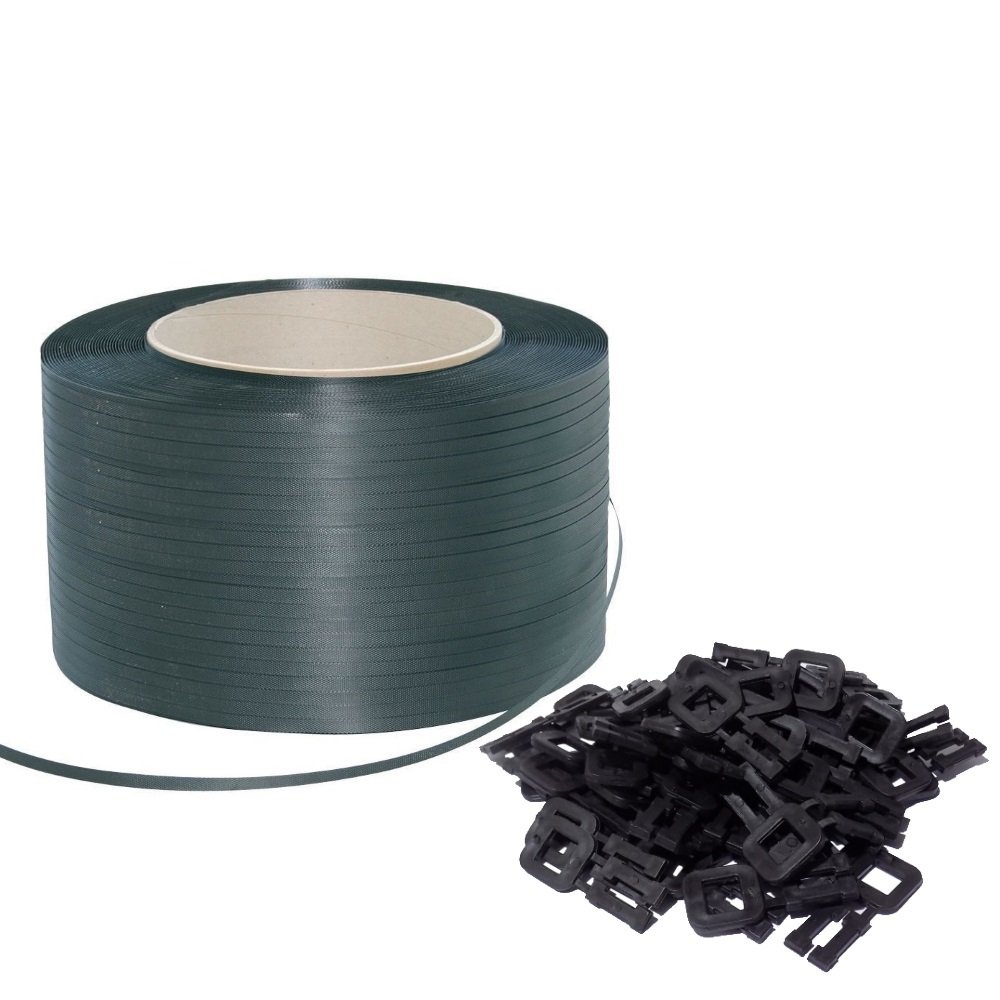 Kit Reggiatura BUD Con Tendireggia Manuale | Regggetta 12mm 900m + Sigilli + Portarotolo | Per Pallet