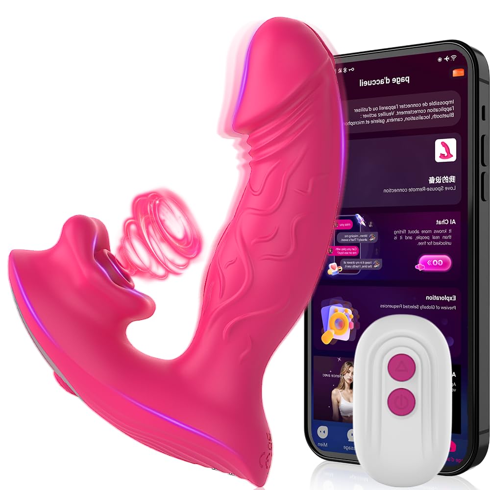 Vibratoreper Donna Professionale Wireless Sex toys Succhia clitoride per Donna Vibratore clitoride Sexytoysys Donna Coppia Vibrator con Telecomando App 9 Modalità Vibratoriper Donna sex toy