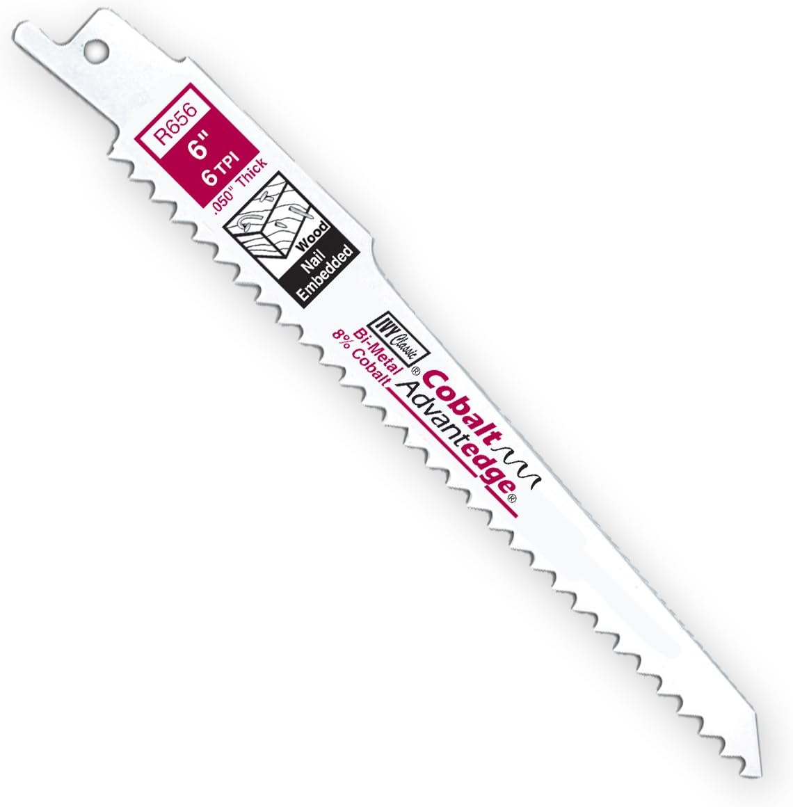 IVY Classic 28368 6 in. 6 TPI Bi-Metal Reciprocating Saw Blade, Cuts Wood/Nails (50-Pack)