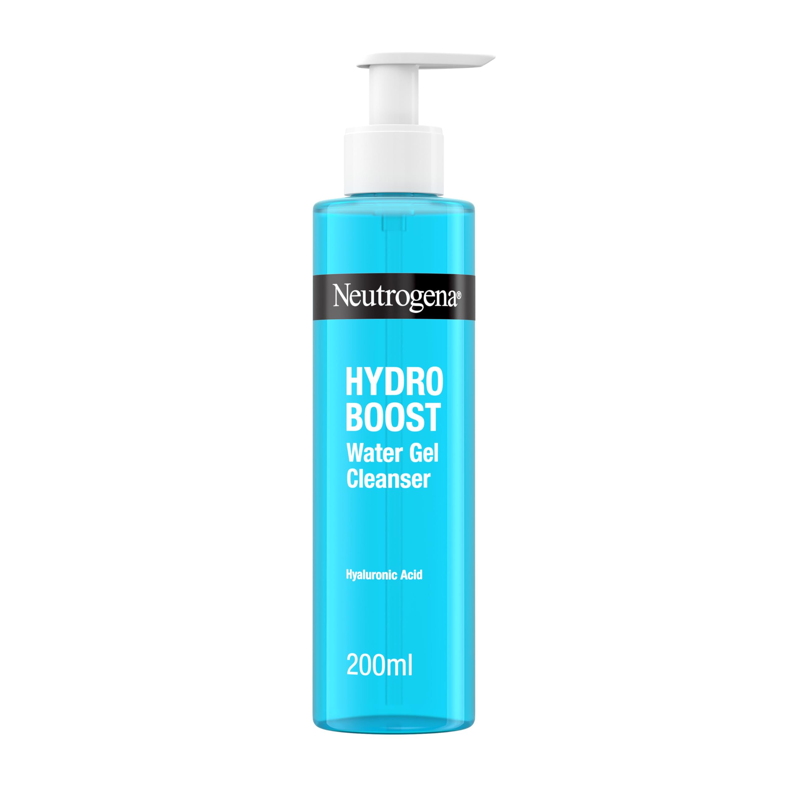 Neutrogena Hydro Boost Water Gel Facial Cleanser, with Hyaluronic Acid for Dry or Dehydrated Skin 200ml