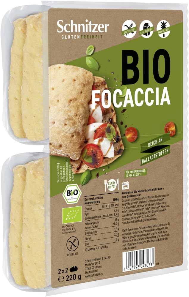 Bio Focaccia 6 x 220 g