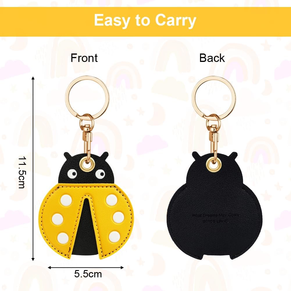 AXFEE AirTag Etui ochronne skórzane etui ochronne kompatybilne z AirTags skórzane etui na klucze AirTag Mini Apple AirTags skórzane etui na klucze etui na klucze etui z breloczkiem do kluczy