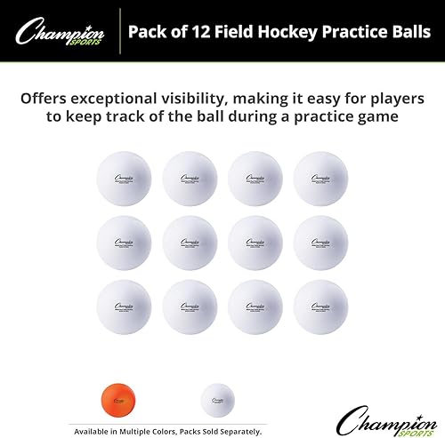 Miniatura 5 de Champion Sports - Pelotas de práctica de hockey sobre césped, paquete de 12 en varios colores