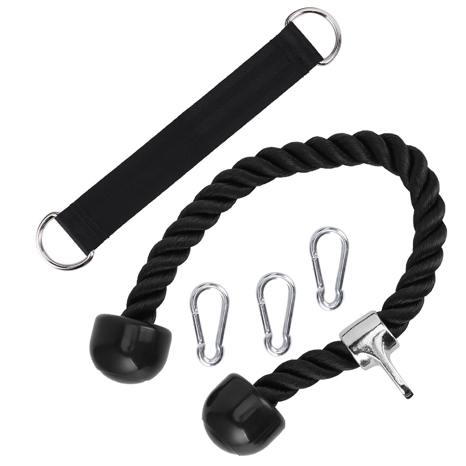 Equipo de Ejercicio de Cuerda de polea DIY, Kit de Entrenamiento de Fuerza de Brazo portátil, Kit de Entrenamiento de tríceps para Gimnasio en casa, Juego de 8 Uds de Acero
