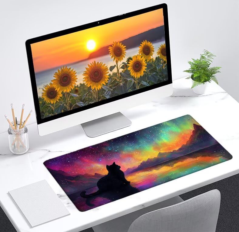 Mouse pad XXL imperméable avec base en caoutchouc antidérapante