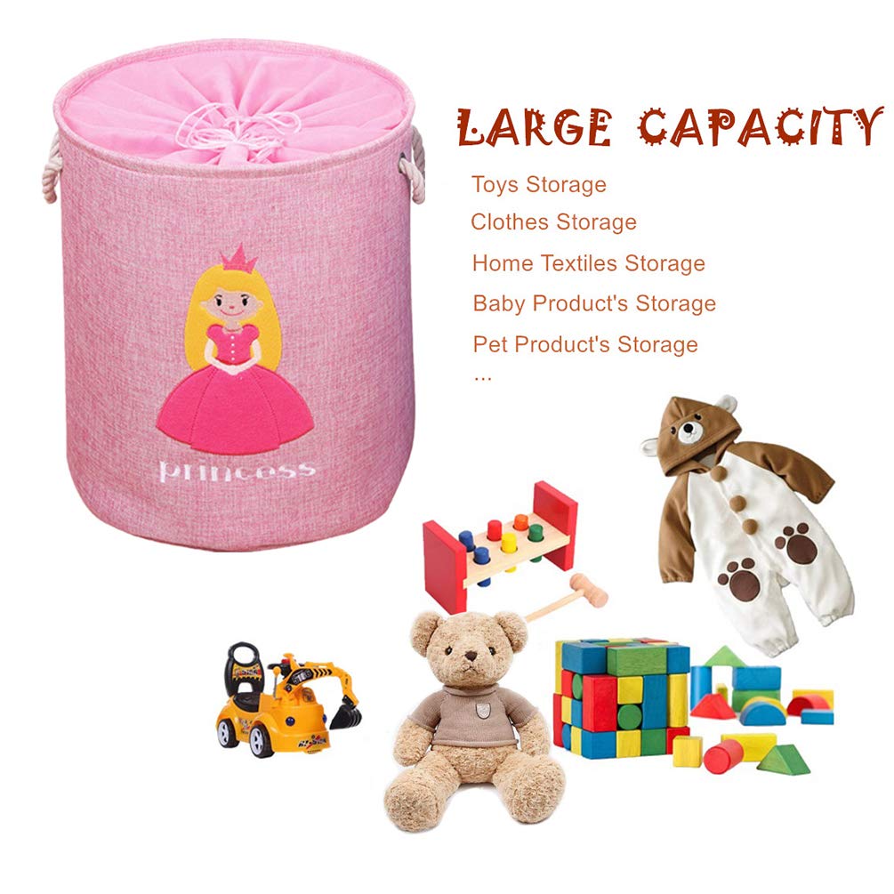Grand Panier de Rangement Chambre de Princesse – Badaboum et Cacahuète