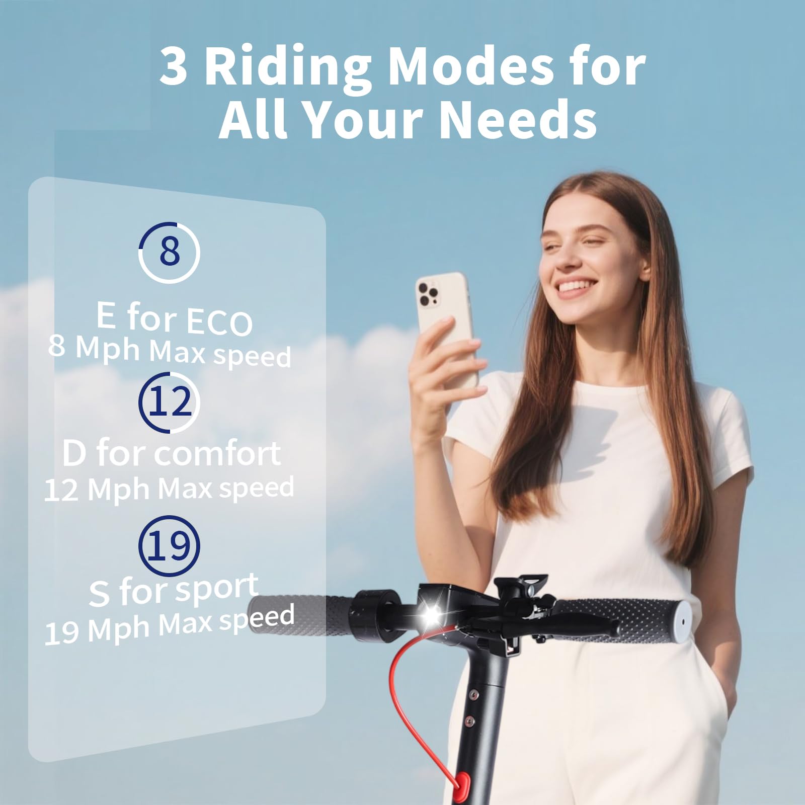 Monopattini Elettrici Adulto, Autonomia 20-30 km, Pneumatici 8.5", 3 Modalità di Velocità, Monopattino Piegevole con APP, Doppio Sistema di Frenatura, E-Scooter Rapido per Adolescenti, Motore 350W