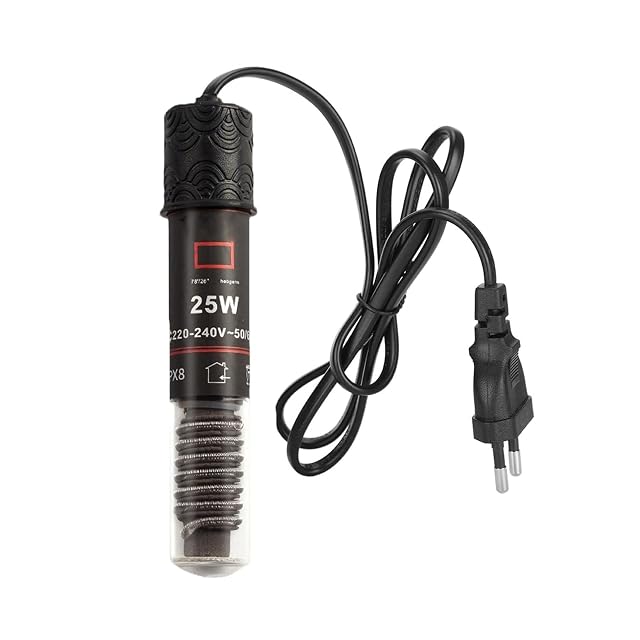 GERUI - Calentador de acuario mini 25 W, termostato para pequeños acuarios de agua dulce y agua salada…