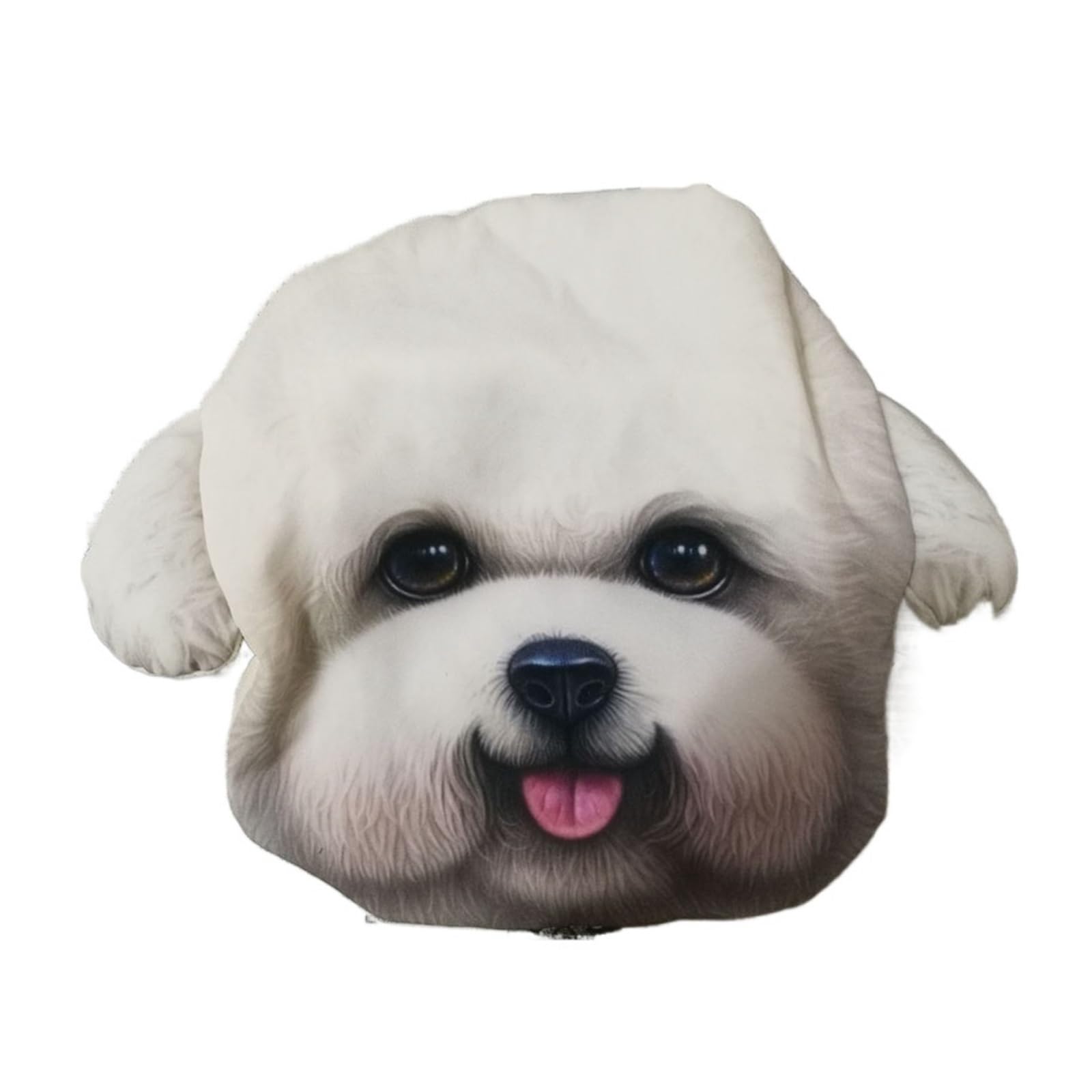 3D Hundekopf Auto Kopfstütze - Schnauzer Teddy Design Ohne Füllung