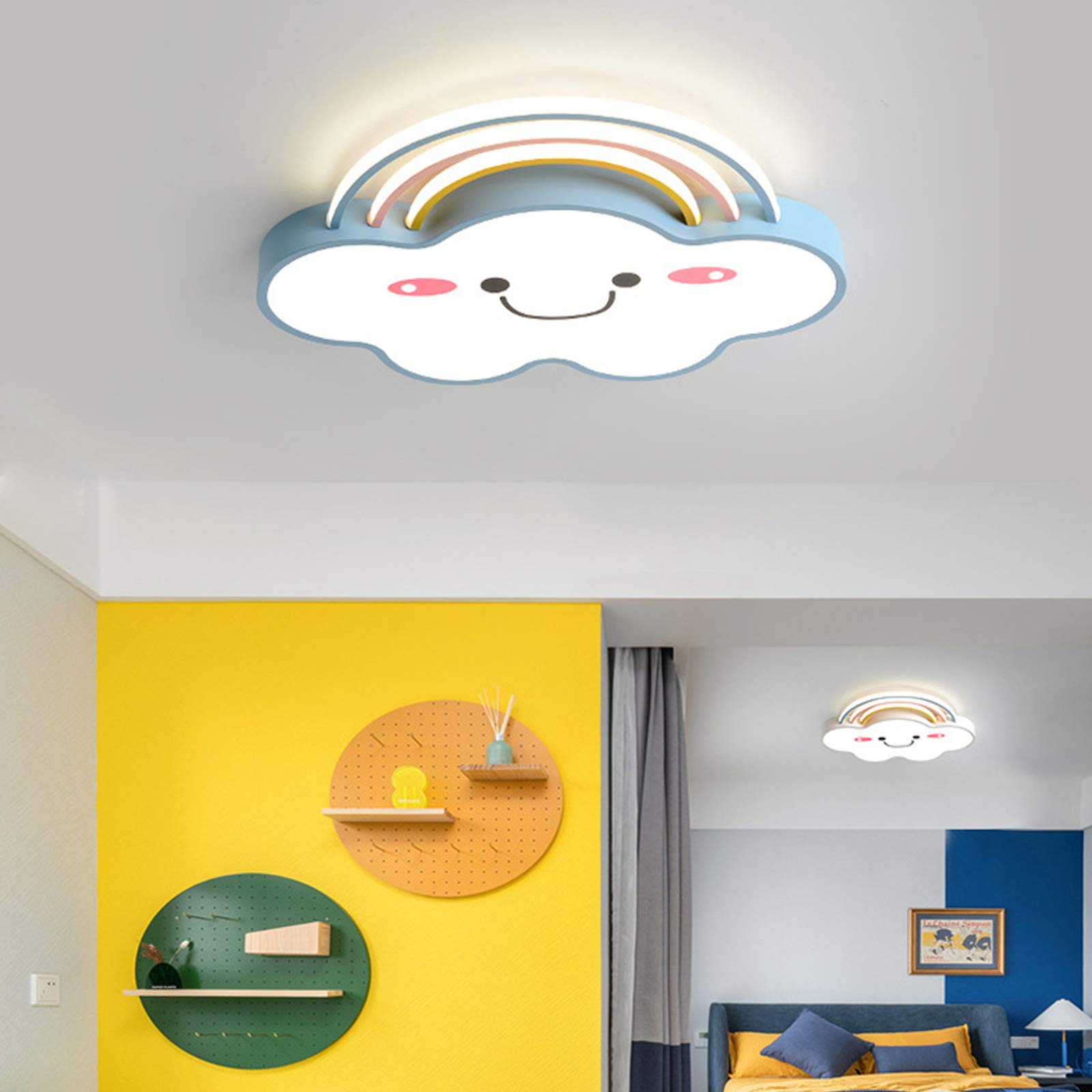 Lampada Da Soffitto A Nuvole E Arcobaleno - Plafoniera LED Dimmerabile Con Telecomando Per Camera Bambini - Foto 8