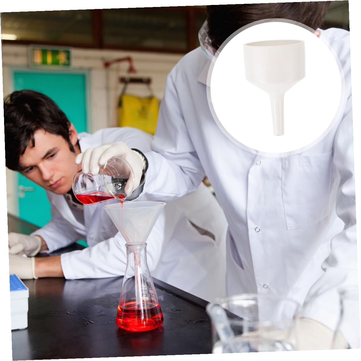 Embudo para Filtración Blanco para Laboratorio de Cerámica Resistente a Ácidos y Álcalis Diseño Ecológico en Experimentos