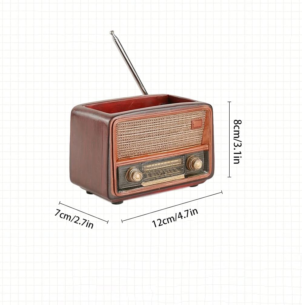 Flower Plant Pot Creative Radio-Shaped Resin Flower Pot with Drainage Hole Planter Mini Desktop Decorative Succulent Flower Pot for Planting Succulents for Plant Container