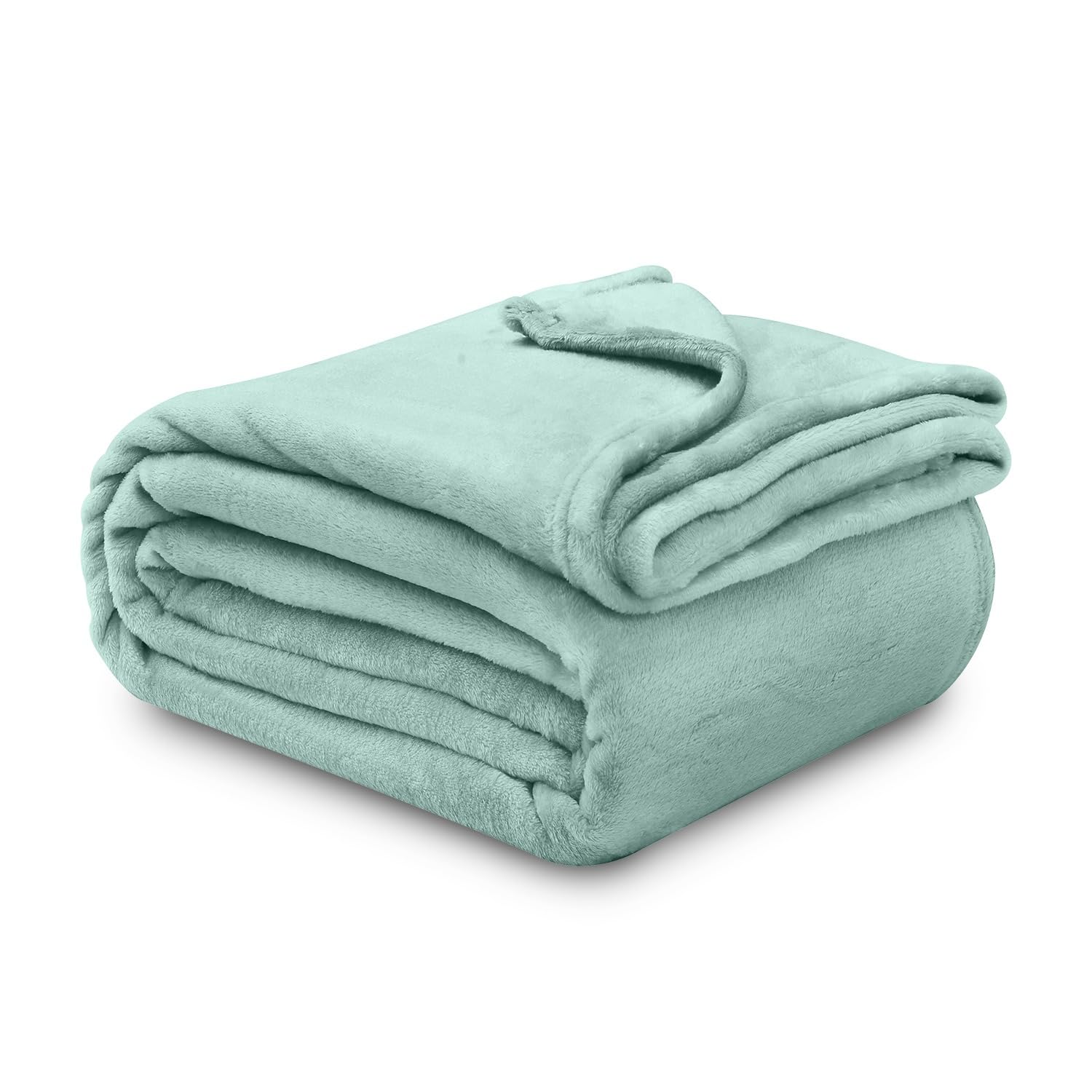 GC GAVENO CAVAILIA Flannel Fleece Fluffy Throw Blanket, Soft Warm Large Fleece Throws For Bed Sofa Couch Chair & Settee Lightweight Plain Bed Travel Blanket, 200x240 Cm, Sage Green
