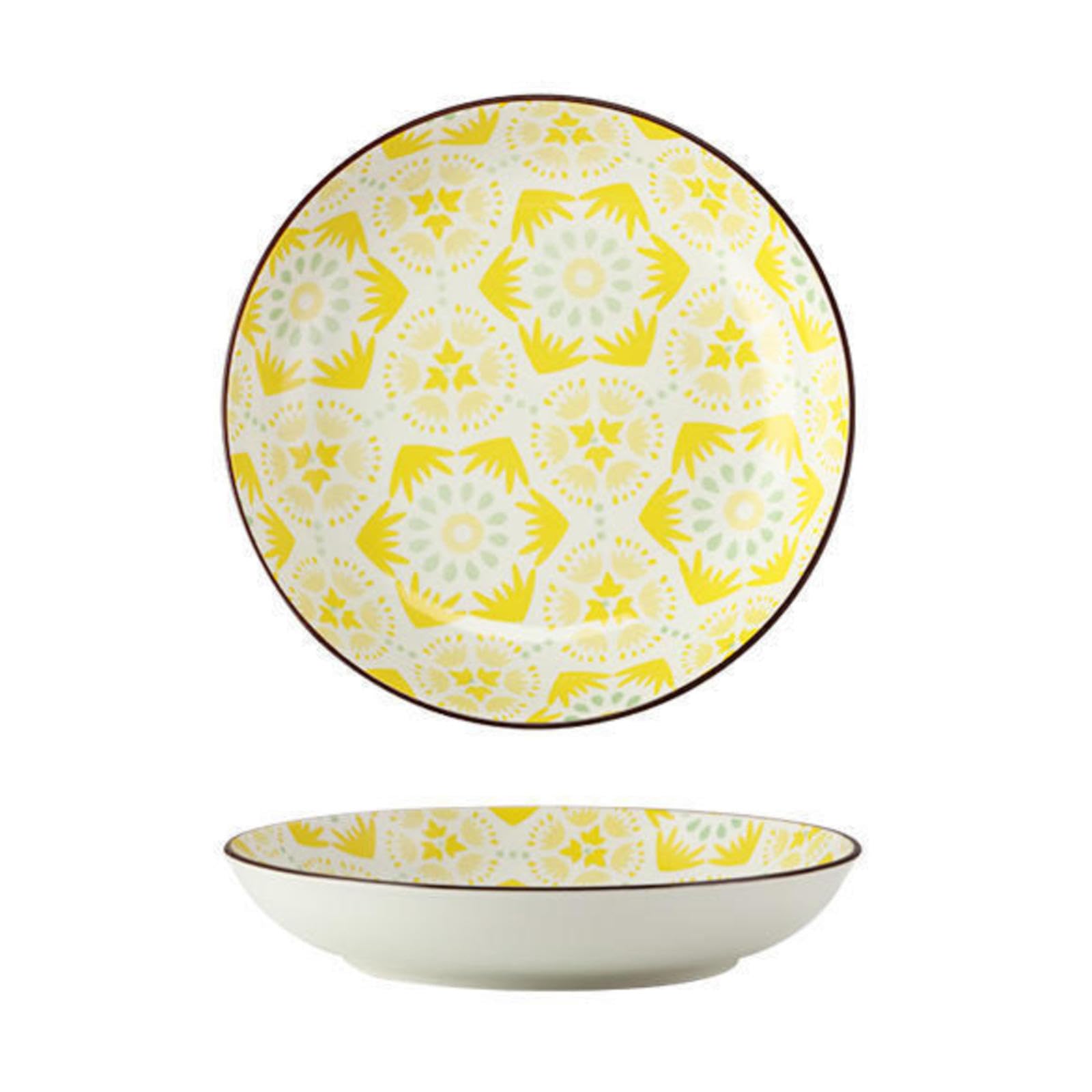 TCCQMVAI Porcelain Plates, Ceramic Dinner & Dessert Plates, 8 Inch Floral Dinnerware, Dishwasher & Microwave Safe