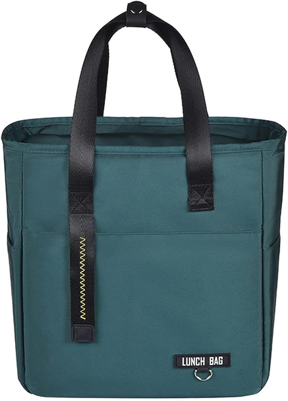 GIFYY Lunch Bags for Women,Waterproof Reusable Lunch Tote with Internal Pocketï¼ŒBlack Lunch bag for Work/School/Travel/Picnic (green)