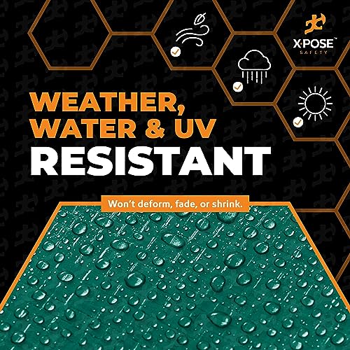 Image of Heavy Duty Poly Tarp - 6' X 8' - 10 Mil Thick Waterproof, UV Blocking Protective Cover - Reversible Silver and Black - Laminated Coating - Grommets - by Xpose Safety
