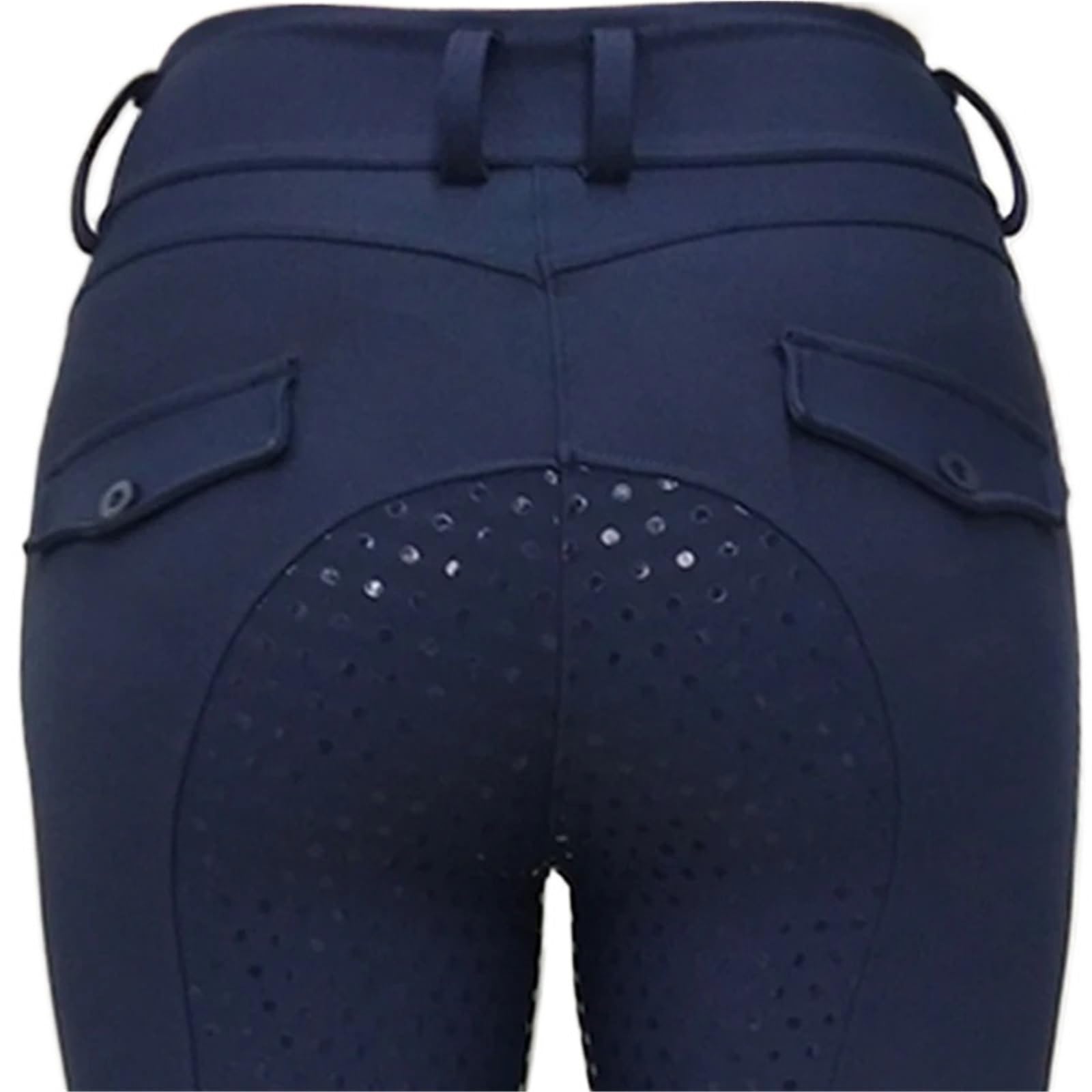 Mallas de equitación silicona for competición, con bolsillo, for mujer, for entrenamiento y Para Montar(Black riding pants,XL)