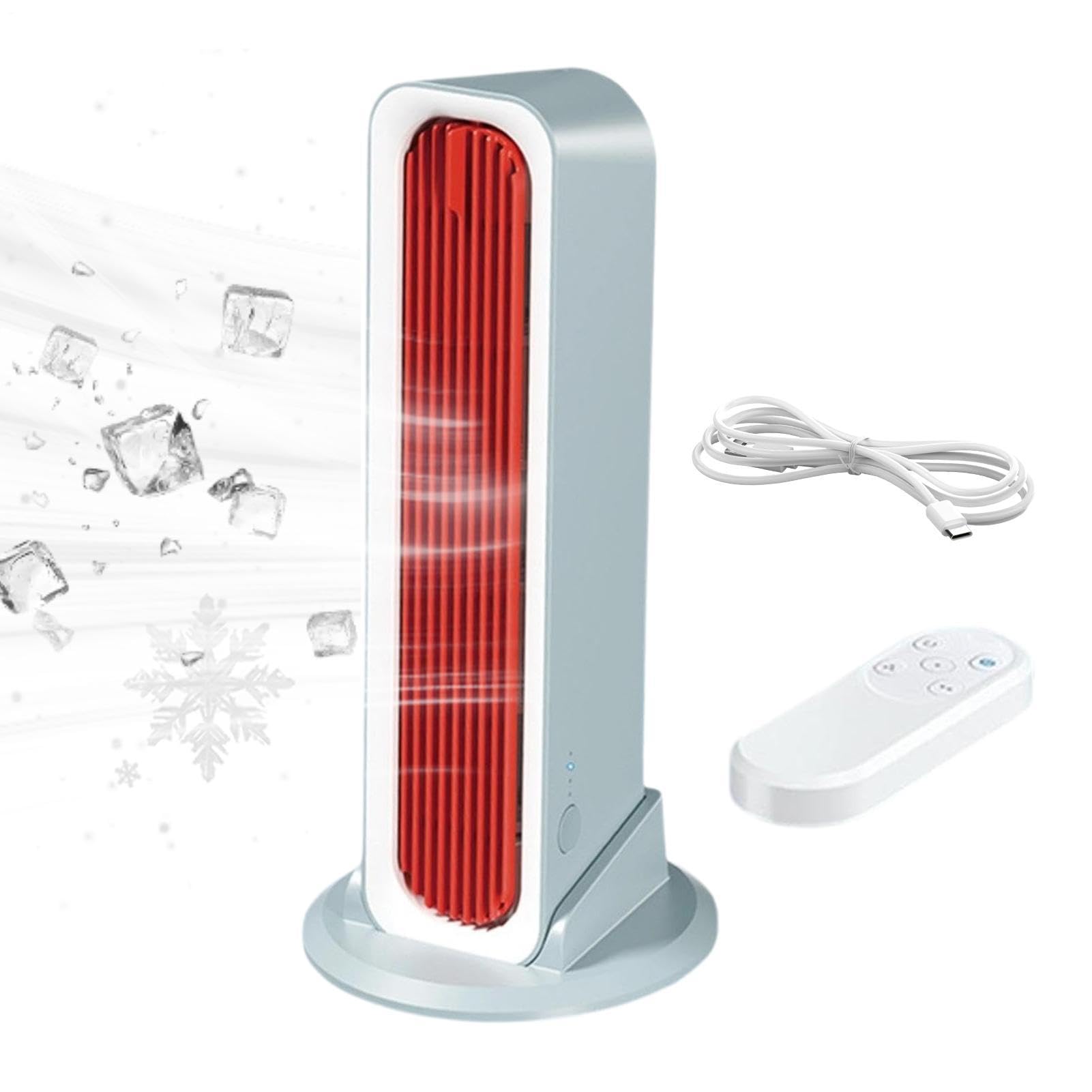 Ventilador De Torre Sin Aspas De 31,5 Cm Con Mando A Distancia | Ventilador De Escritorio Pequeño, Silencioso Y Portátil, 3 Velocidades De Ventilado-r,Oscilación Automática, Para Oficina,casa Y Cocina