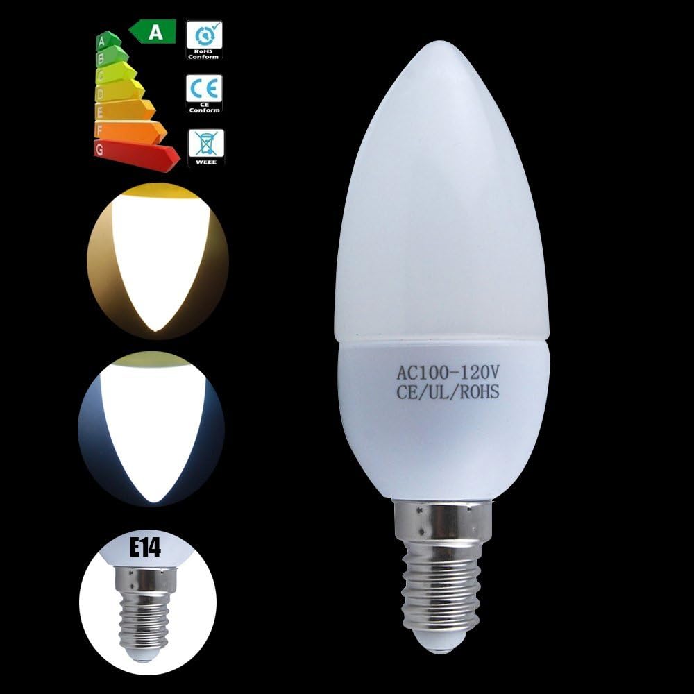 Excellent Three Piece 3W E14 Chandelier Candle Light Bulb Lamp Lighting 3500K Warm White
