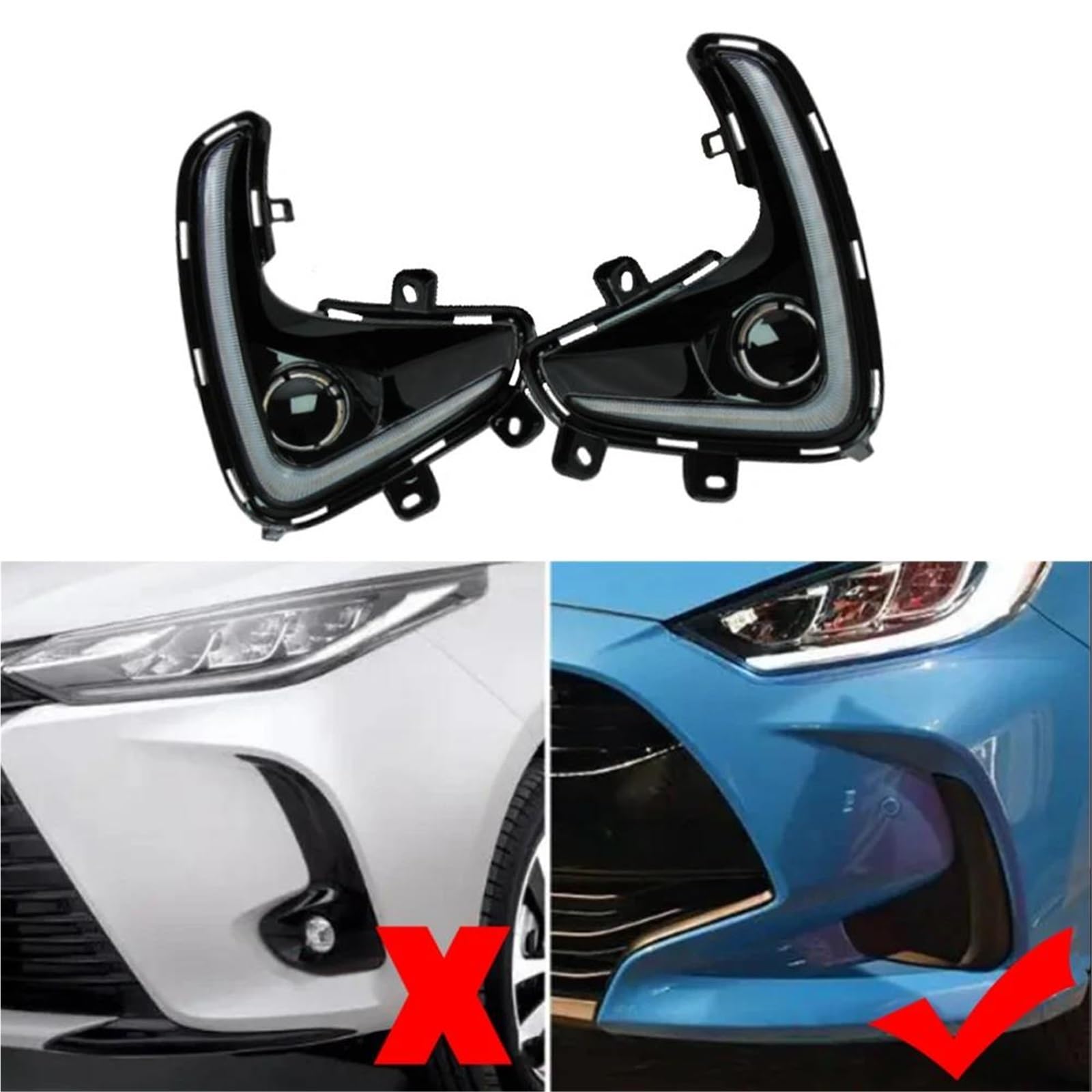 Luz Circulación Diurna Dinámica Para Toyota Para Yaris 2020-2021
