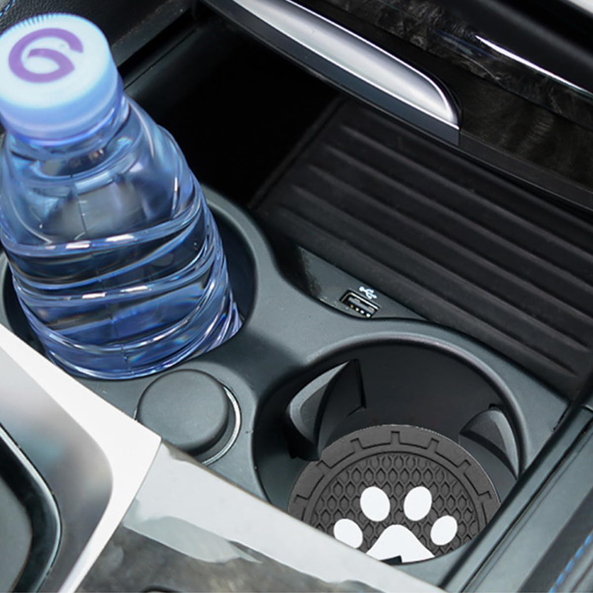 Sottobicchieri Auto Antiscivolo In Silicone JNNJ – 2 Pezzi, Design Zampa Di Gatto, Universali, Facili Da Pulire, 4 Colori
