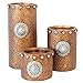 HiEnd Accents Faux Hammered Copper Candle Set w/Conchos
