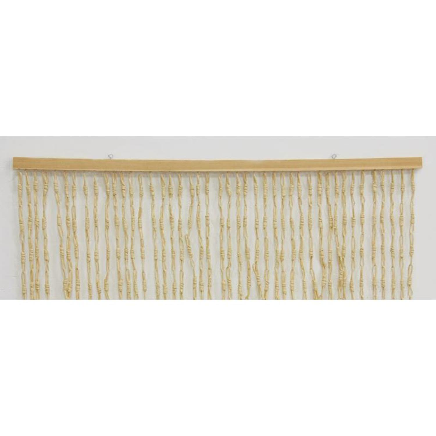 AUBRY GASPARD - Rideau de Porte en Maïs - Hauteur 200 cm x Longueur 90 cm - 43 Pendants pour Couverture Optimale - Livré Monté avec 2 Crochets de Fixation - pour Décoration Intérieure - Poids 1,10 kg