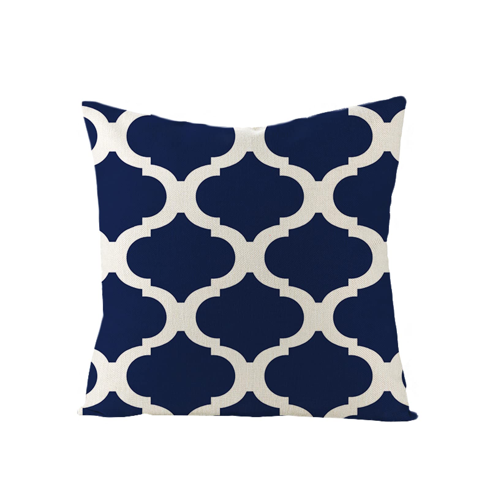 Sofa Fundas Cojines 60x60 Pack de 4 Cuadrado,Funda de Almohada Lino con Cremallera Invisible,Funda de Cojín Decoración para Hogar Sala Cama Jardín Silla Coche-geometría