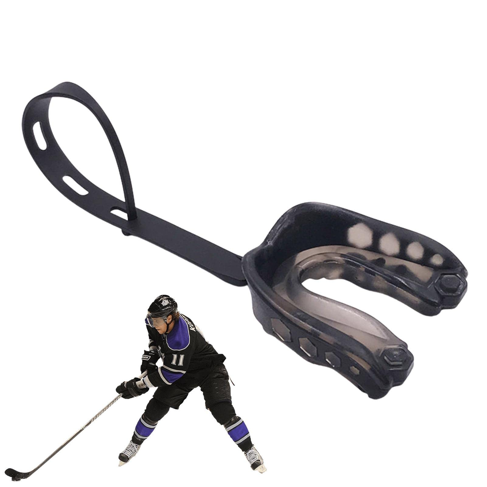 Protège-dents De Football - TPR Qualité Alimentaire, Avec Sangle, Respirant, Double Couche, Poids 63g