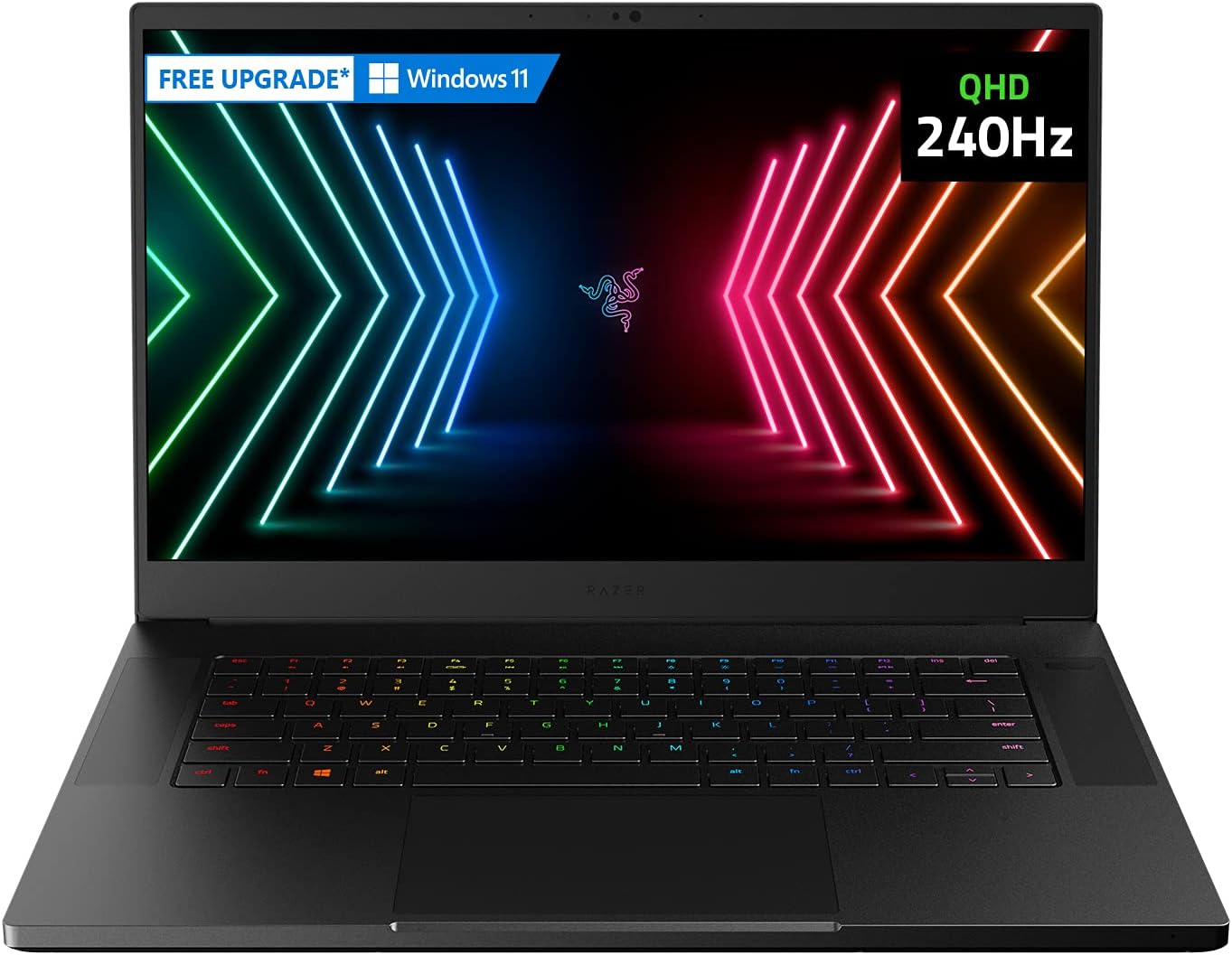 Razer Blade 15 Gaming Laptop: NVIDIA GeForce RTX 3060-11th Gen Intel 8-Core i7 CPU - 15.6” QHD 240Hz - 16GB RAM - 1TB SSD - CNC Aluminum - Chroma RGB - THX Spatial Audio - Thunderbolt 3