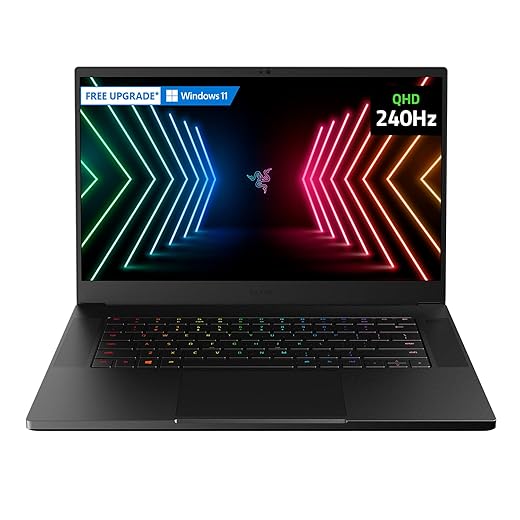 Razer Blade 15 Gaming Laptop: NVIDIA GeForce RTX 3060 - 11th Gen Intel 8-Core i7 CPU - 15.6” QHD 240Hz - 16GB RAM - 1TB SSD - CNC Aluminum - Chroma RGB - THX Spatial Audio - Thunderbolt 3