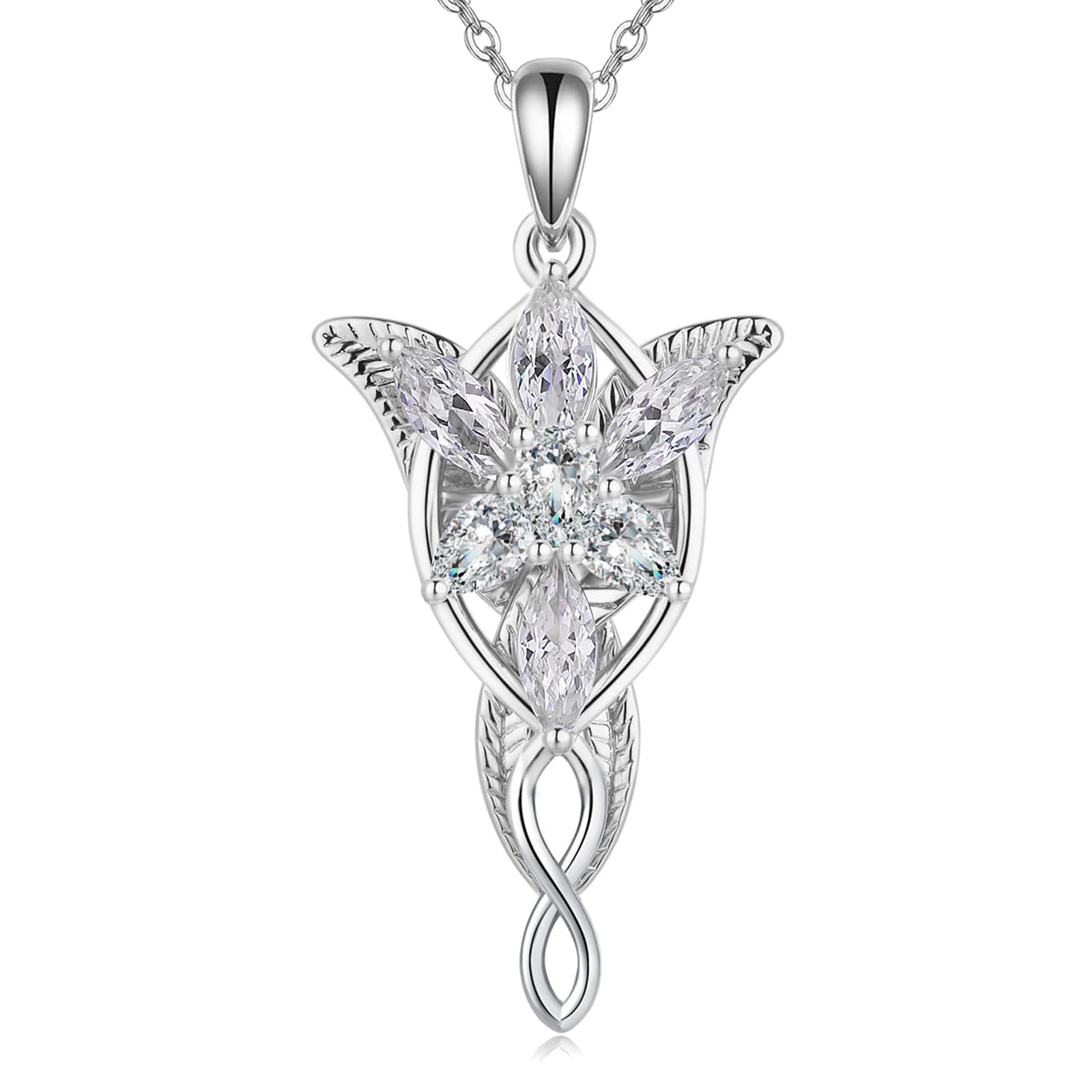 Arwen Evenstar Necklace for Women 925 Sterling Silver Evenstar Pendant Necklace Jewelry