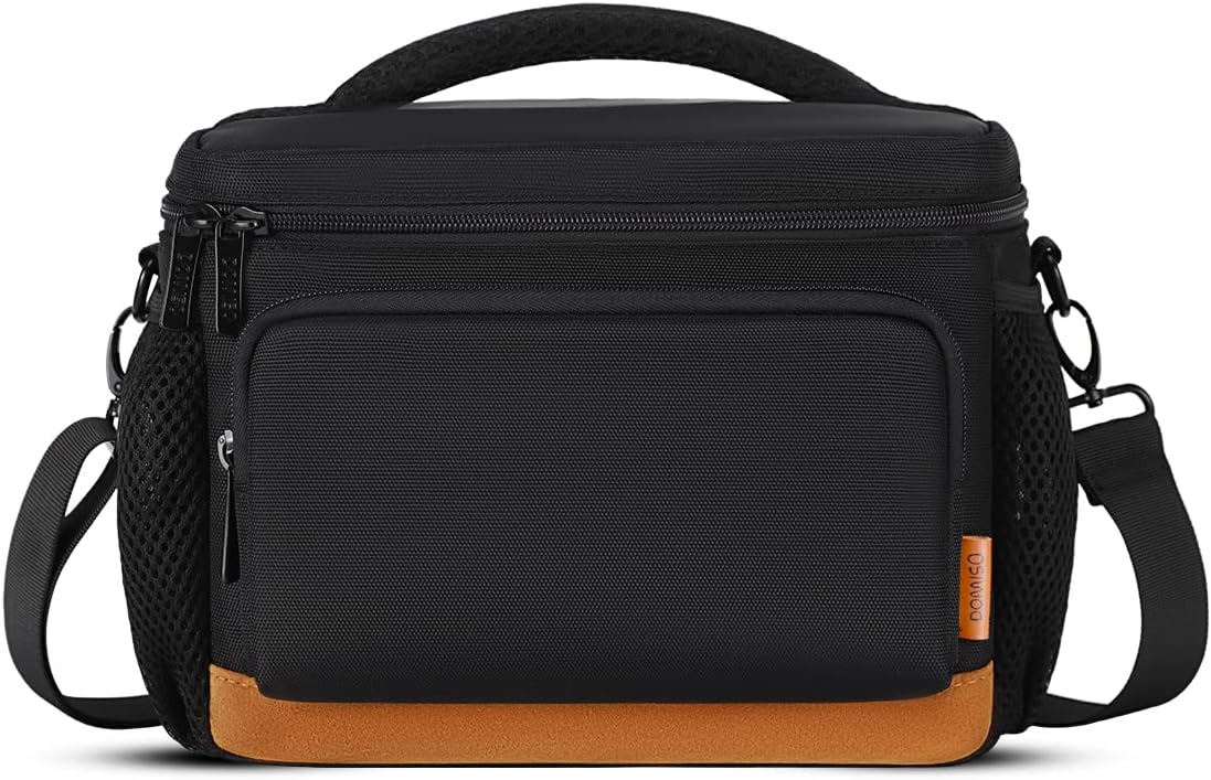 DOMISO Camera Bag Case Waterproof Antishock Shoulder Bag, Black BigaMart