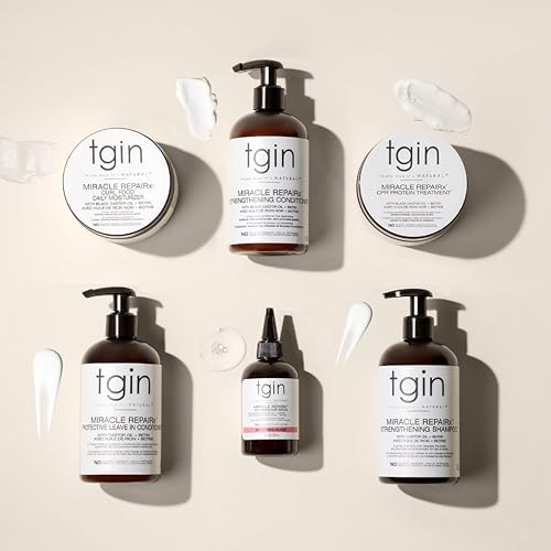 Miniatura 5 de tgin Miracle RepaiRx - Hidratante diario para cabello rizado, rizado y ondulado, crema hidratante para cabello seco y dañado, 12 onzas