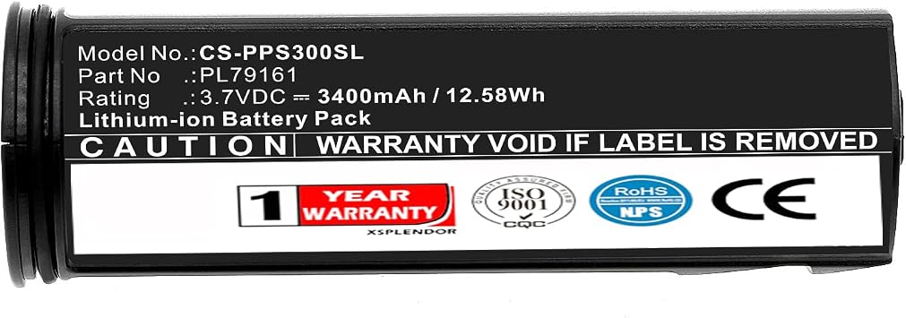 Replacement Battery for Pulsar Axion XM Axion XQ Axion XQ LRF Proton XQ Proton FXQ Digex Thermion PN Pulsar PL79161 APS 2 APS 3 Nor for Thermion XP50 XM30S XQ50 3400mAh Type Li-ion