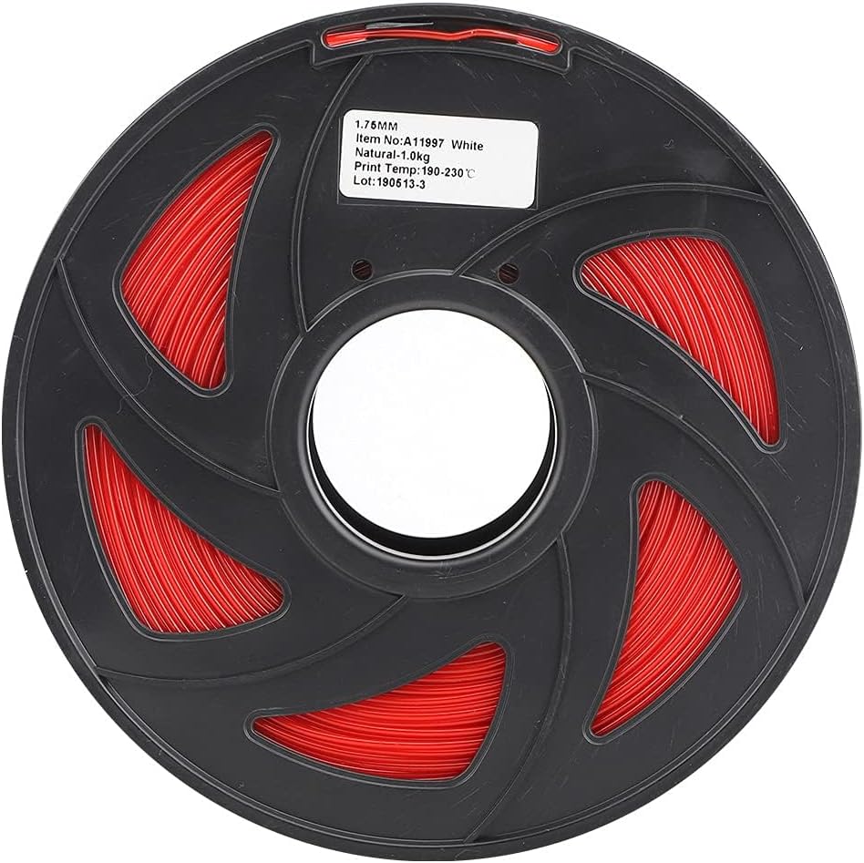 Red PLA 3D Printer Filament, 1.75mm Diameter, Excellent Quality Printing Material for Home Decoration, and Gifts, to Process and Print, 1KG