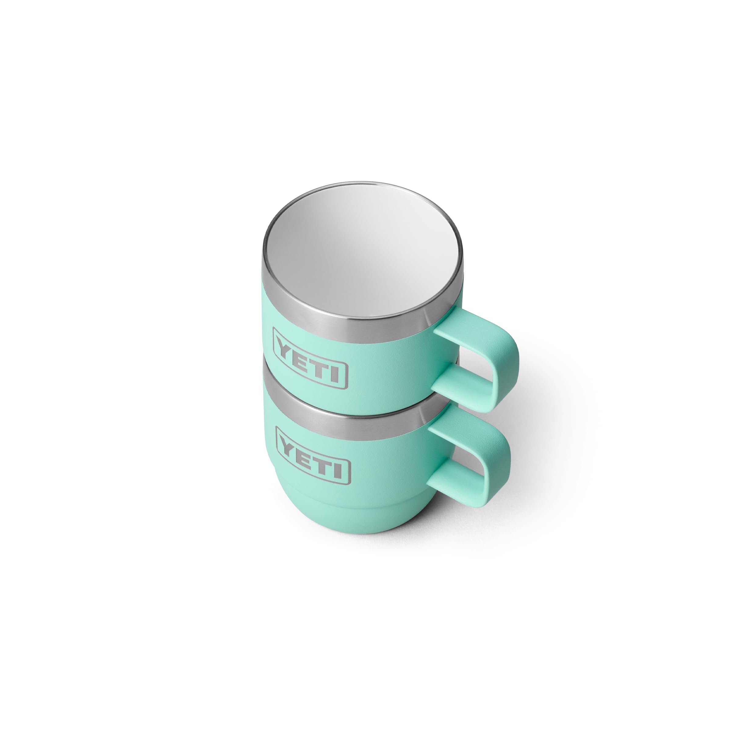 YETI Rambler Espresso Mug, Vacuum Insulated Stainless Steel Stackable Mug, Seafoam, 2 Pack de 6 oz (177 ml)