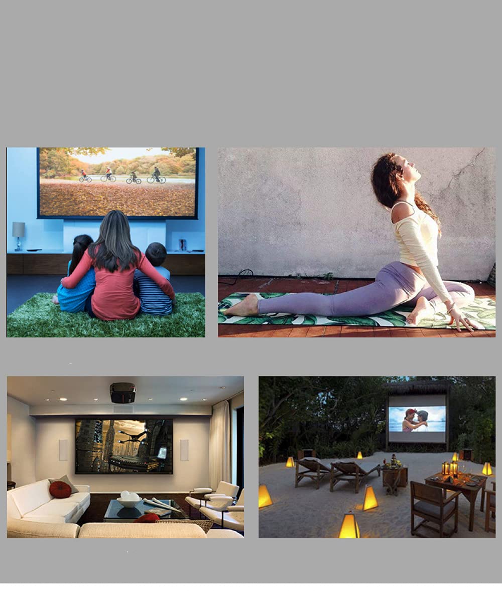 Siqi Mini Proiettore Video-Proiettore Portatile, Videoproiettore Multimediale Home Theater,Compatibile Con Full Hd 1080P Hdmi,Vga,Usb,Av,Laptop,Smartphone-White